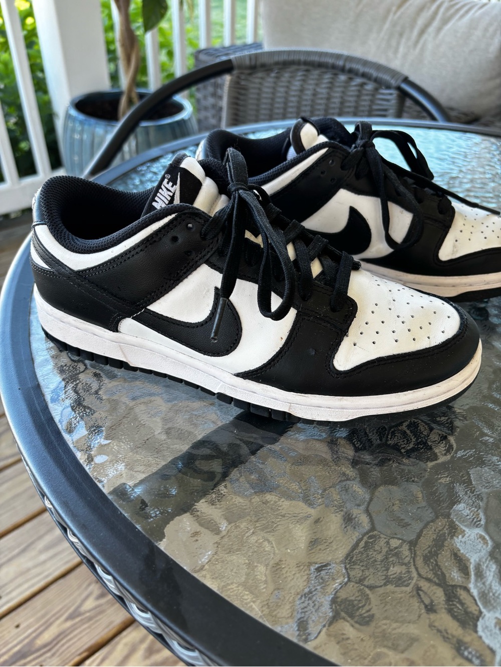 Nike Kids Black and White Low-Top Sneakers